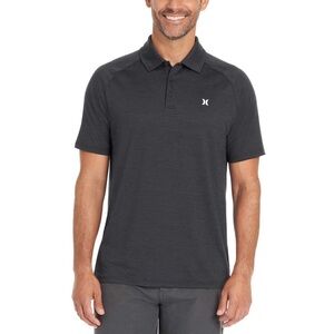 Hurley Men’s Ultra Soft Short-Sleeve Performance Polo Shirt XXL Black Heather